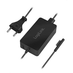ALIMENTATOR retea 220V LOGILINK, pentru Microsoft Surface, compatibil cu Pro 6/4/3 si Laptop/Go/Book, 44W, USB 5V/1A, 0.5m, negru, PA0197 (timbru verde 0.18 lei)