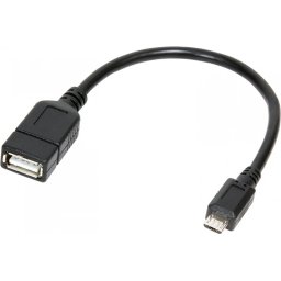 CABLU adaptor OTG LOGILINK, pt. smartphone, Micro-USB 2.0 (T) la USB 2.0 (M), 20cm, asigura conectarea telef. la o tastatura, HUB, stick, etc., negru, AA0035 (timbru verde 0.18 lei)