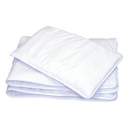 Set pilota 135 x 100 cm si perna 40 x 60 cm pentru copii, bumbac satin premium si umplutura hipoalergenica BabySoft, Alb