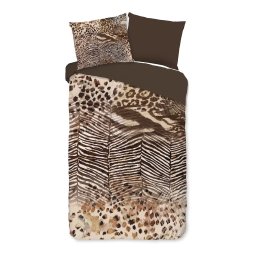 Vrifoss lenjerie pat microfibra 140x200 cm + 2 fete perna 70x60 cm, lavabila 40°C, nisip - Verificat A · Re-Bloom