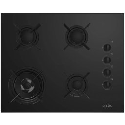 Plita Incorporabila Arctic ARNGW64127SB | Gaz, 4 Arzatoare, WOK, 65cm, 64.6x52.5x4.6cm