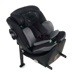 Scaun auto, be cool, wagon i-size, rotire 360 grade, 40 - 150 cm, 0 - 36 kg, cu isofix si picior stabilizator, cu protectie laterala de siguranta conform cu standardul european de securitate ece r129, carbon