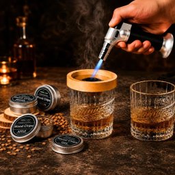 Set cadou Deluxe Drinks Smoker + 2 Pahare whiskey Classical