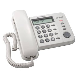 Telefon Analogic cu Fir Panasonic KX-TS560FXW Display LCD Caller ID Alb