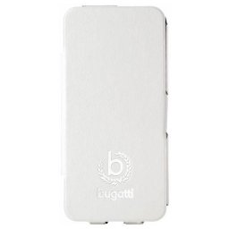 Husa Bugatti Book Case UltraThin Geneva alba pentru Apple iPhone 5 / 5S