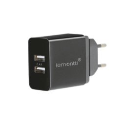 Incarcator retea Lemontti LIR2UN24A 2.4A Dual USB Negru