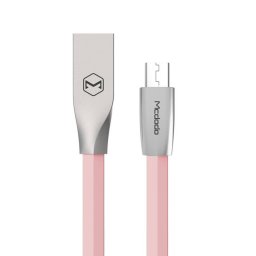 Cablu de date Mcdodo Zn-Link Silver MicroUSB 1.5m Roz
