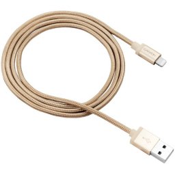 Cablu de date Canyon CNS-MFIC3GO Lightning MFI 1m Auriu