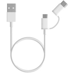 Cablu De Date Xiaomi Mi 2-in-1 USB Cable Micro USB Type C 30cm