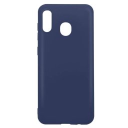 Husa Lemontti Silicon Silky Albastru Inchis pentru Samsung Galaxy A20 / A30