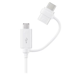 Cablu de date Samsung EP-DG930DW Combo Cable Type-C si Micro USB White