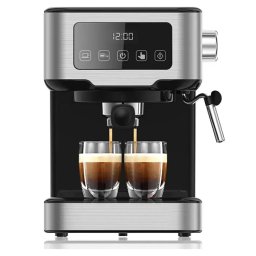 Espressor Manual Studio Casa ONE TOUCH Capacitate 1.5L 15 Bari Functie Oprire Automata Putere 1100W Negru/Argintiu