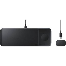 Incarcator Wireless Samsung EP-P6300TBEGEU Charger Trio Pad USB Type-C Black