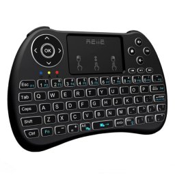 Tastatura Rii tek Wireless cu touchpad Iluminata 59 taste Negru
