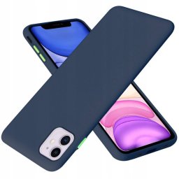 Husa Lemontti Solid Silicone Albastru pentru Apple iPhone 11