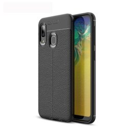 Husa Lemontti Litchi Black pentru Samsung Galaxy A20e