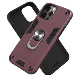 Husa Lemontti Armour Series 2 in 1 Wine Red pentru Apple iPhone 12 Pro Max