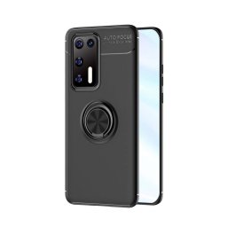 Husa Lemontti Metal Ring Holder Black pentru Huawei P40