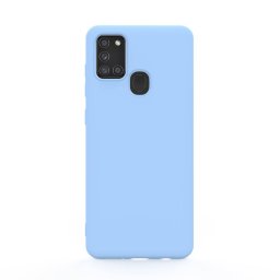 Husa Lemontti Silicon Soft Slim Samsung Galaxy A21s Light Blue