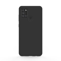 Husa Lemontti Liquid Silicon Black pentru Samsung Galaxy A21s