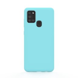 Husa Lemontti Liquid Silicon Tiffany Blue pentru Samsung Galaxy A21s