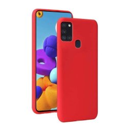 Husa Lemontti Silicon Silky Rosu pentru Samsung Galaxy A21s