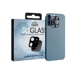 Folie sticla pentru camera Eiger 3D Glass Clear Black pentru Apple iPhone 12 Pro