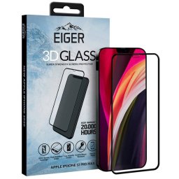 Folie protectie Eiger Sticla Curbata 3D Clear Black pentru Apple iPhone 12 Pro Max