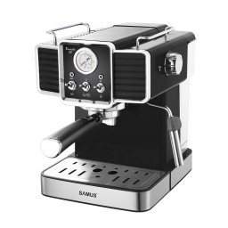Espressor Samus BARISTA 20 Putere 1350W Rezervor Apa 1500ml Comutatoare Retro Negru/Inox