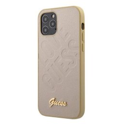Husa Guess Iridescent Love Gold pentru Apple iPhone 12 Mini
