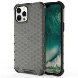 Husa Lemontti Honeycomb Grey pentru Apple iPhone 12 Pro Max