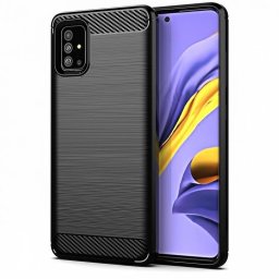 Husa Forcell TPU Carbon pentru Samsung Galaxy A51 5G A516 Black