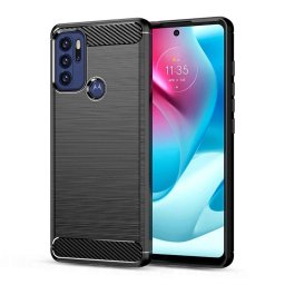 Husa TECH-PROTECT TPUCARBON compatibila cu Motorola Moto G60s Black