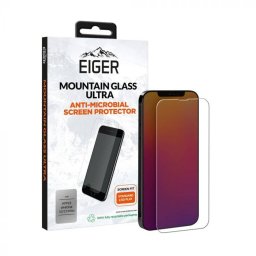 Folie protectie Eiger Sticla 2.5D Mountain Glass Ultra pentru iPhone 13 / 13 Pro Clear (0.33mm, 9H, antimicrobian)