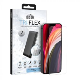 Folie protectie Eiger Clear Tri Flex pentru iPhone 12 / 12 Pro Clear 2 buc/pachet