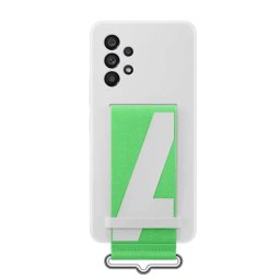 Husa Samsung Galaxy A53 5G Silicone Cover with Strap Alb