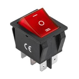 Buton Intrerupator Generic IRS-203-1C 3 Pozitii Rosu/Negru