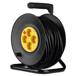 Prelungitor cu rola tip tambur V-Tac 8782 4 prize 25m Negru / Galben
