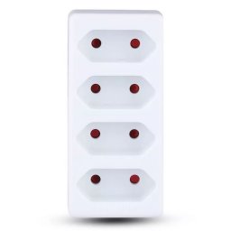 Adaptor priza V-Tac 8785 4 prize 2.5A max Alb