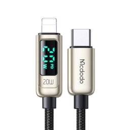Cablu de date Mcdodo Digital Pro Type-C la Lightning PD 1.2m 20W Argintiu
