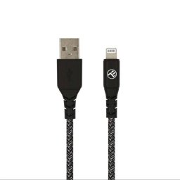 Cablu Tellur Green USB la MFI Lightning 2.4A 1m Nailon Negru