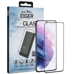 Folie protectie Eiger Sticla 3D Case Friendly pentru Samsung Galaxy S21 Plus Clear Black