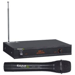 Microfon Wireless + Receptor Ibiza Sound 203.5Mhz Black