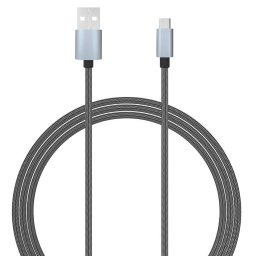 Cablu Lemontti USB la MicroUSB 1.5m Gri
