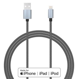 Cablu Lemontti USB la MFI Lightning 1.5m Gri