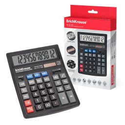 Calculator de Birou Erich Krause DC-777-12N Display LCD 12 Cifre Negru