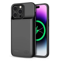 Husa TECH-PROTECT Power Case 4800 mAh compatibila cu iPhone 14 / 14 Pro Black