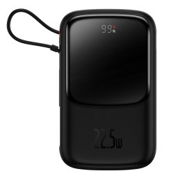 Acumulator extern Baseus Qpow Pro Digital Display, 10000 mAh, 22.5W, Cablu USB-C, Negru
