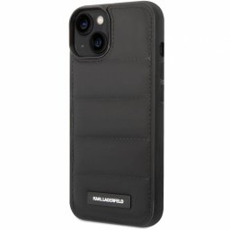Husa Karl Lagerfeld Quilted Puffy Metal Logo Neagra pentru Apple iPhone 14 Plus