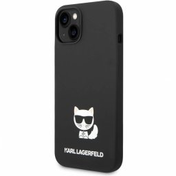 Husa Karl Lagerfeld Liquid Silicone Choupette Neagra pentru Apple iPhone 14 Plus